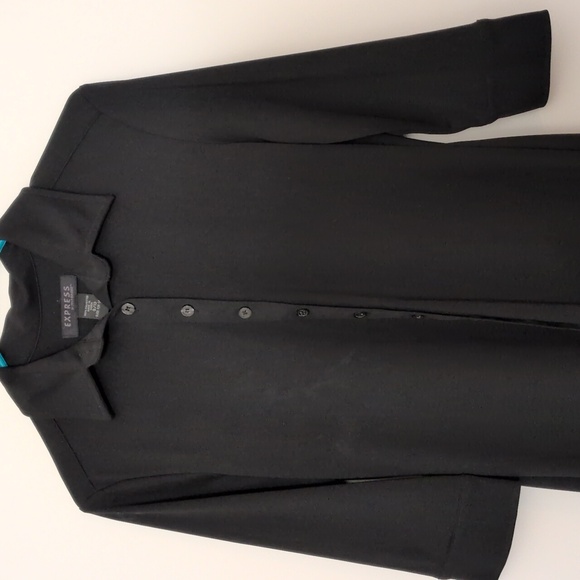 Express Dresses & Skirts - Express Black Midi Dress Button Down Front Size 9/10